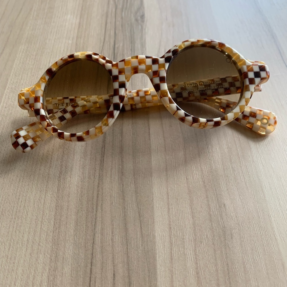 ETNIA BARCELONA EINSTEIN SUNGLASSES Checkered Chess NWOT $345 RARE